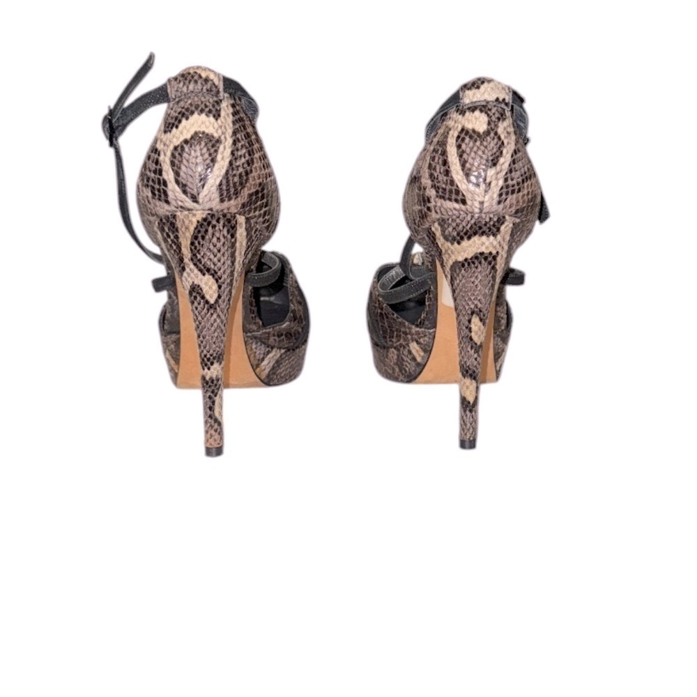Stuart Weitzman Heritage Vino Serpentex Platform Snakeskin Print Heel - Picture 5 of 6